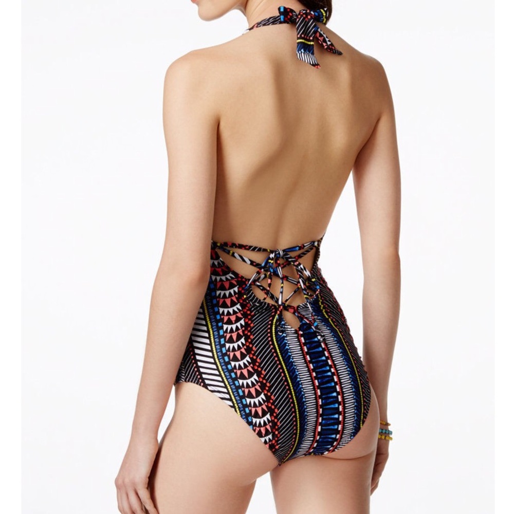 Bar III XS Maillot Vessi Tribal Print Monokini - Picture 2 of 12